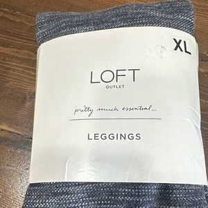 LOFT Outlet Heathered Navy-Gray Leggings